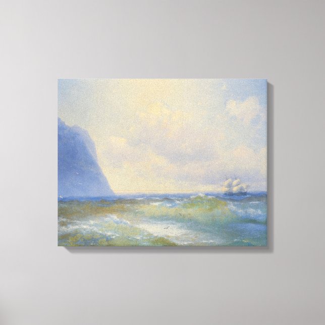 Impressão Em Tela Ivan Konstantinovich Aivazovsky - Navio no Mar (Frente)