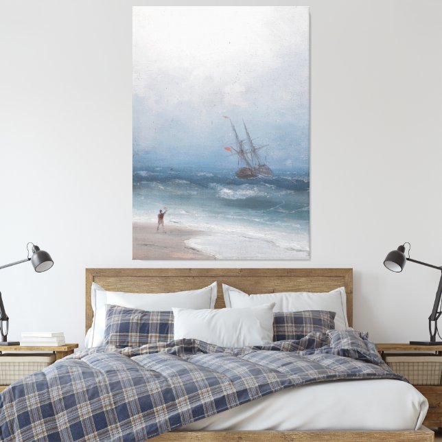 Impressão Em Tela Ivan Konstantinovich Aivazovsky - Stormy Coast (Insitu(Quarto))