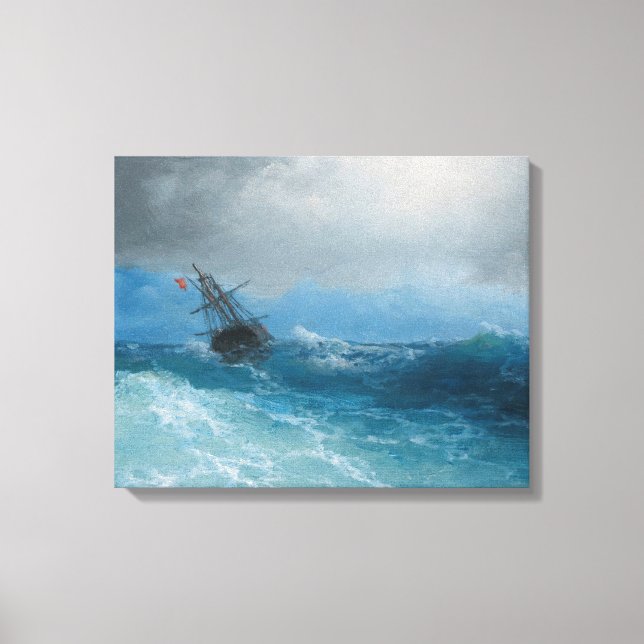 Impressão Em Tela Ivan Konstantinovich Aivazovsky - Tempestade se Ap (Frente)