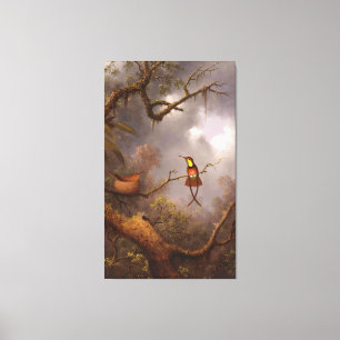 Impressão Em Tela J. HEADE - Crimson Topaz Hummingbird (1870-83)