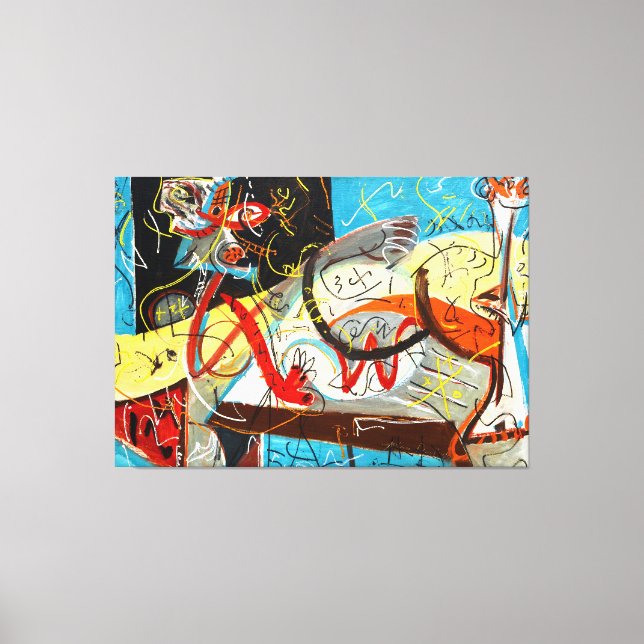 Impressão Em Tela J. P. - FIGURA ESTENOGRÁFICA - c. 1942 - Abstrato  (Frente)