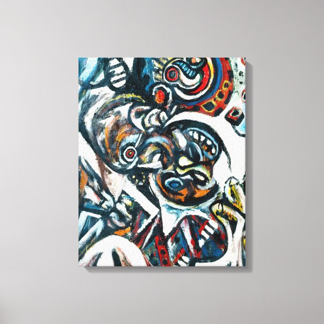 Impressão Em Tela J. P. - NASCIMENTO - c. 1941 - Abstrato Expression (Frente)