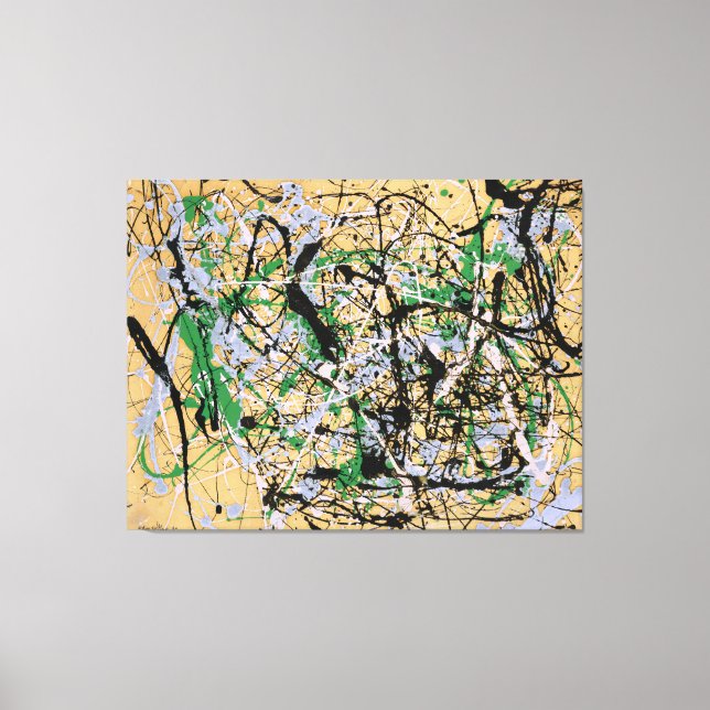 Impressão Em Tela J. P. - Número 17 - 1949 - Pintura de ação - (Frente)