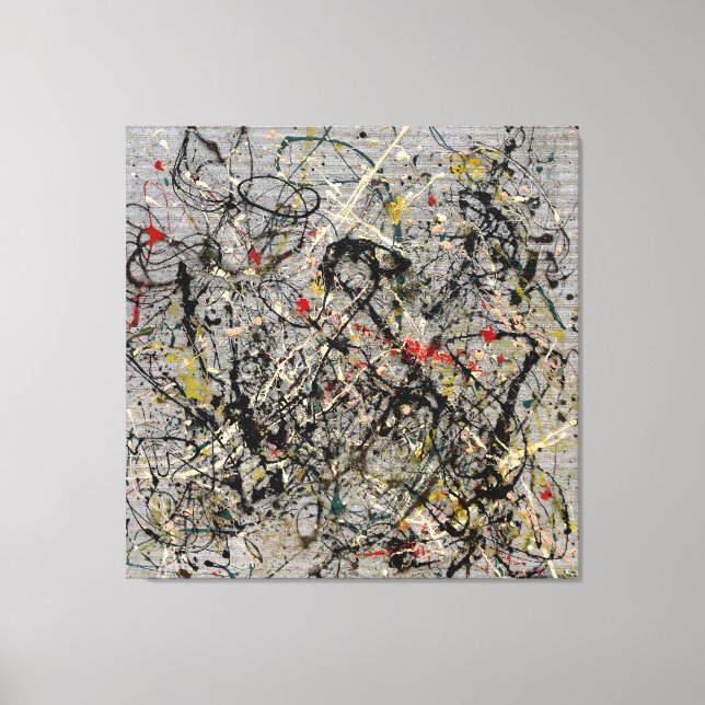 Impressão Em Tela J. P. - Número 18 - 1950 - Pintura de ação - (Frente)