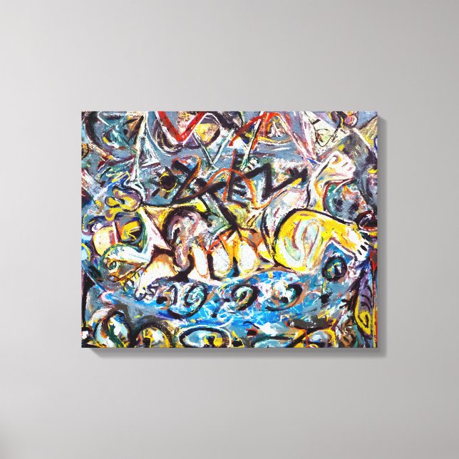 Impressão Em Tela J. P. - Pasiphaë - 1943 - Abstrato Expressionismo  (Frente)