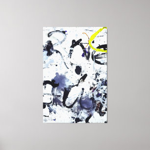Impressão Em Tela J. P. - PRATA E PRETO I - 1950 - Abstrato -