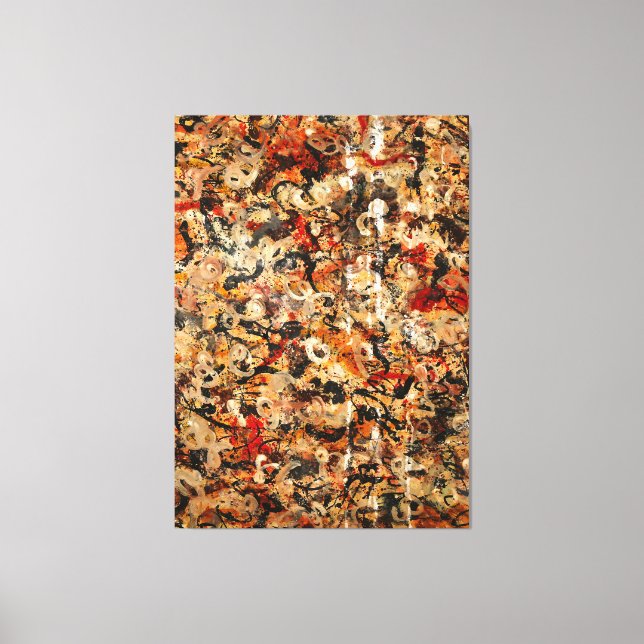 Impressão Em Tela J. P. - UNTITLED - c. 1945-1949 - Pintura de ação- (Frente)