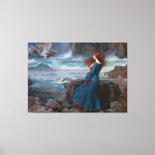 IMPRESSÃO EM TELA J. W. WATERHOUSE - MIRANDA (O TEMPEST) - 1916 -