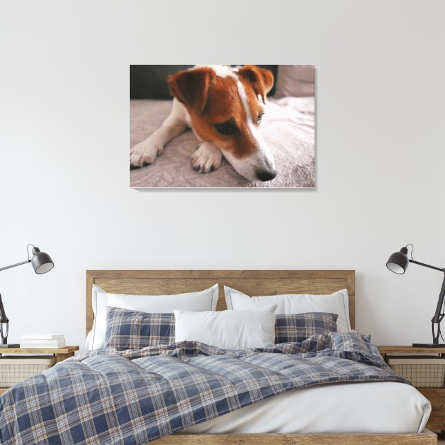 Impressão Em Tela Jack Russel Terier (Insitu(Quarto))