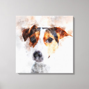Impressão Em Tela Jack Russell Terrier Watercolor Art