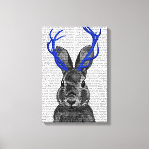 Impressão Em Tela Jackalope com os Blue Antlers