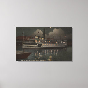 Impressão Em Tela Jacksonville, FL - Ruas Noturnas do Rio Johns