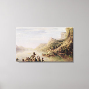 Impressão Em Tela Jacques Cartier que descobre o St. Lawrence