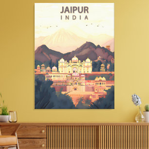 Impressão Em Tela Jaipur – A Cidade Rosa Real da Índia