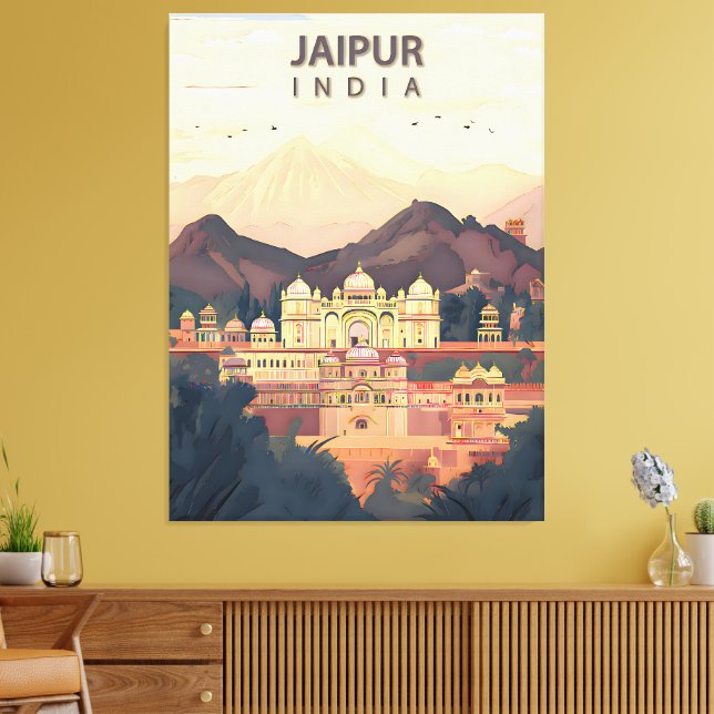 Impressão Em Tela Jaipur – A Cidade Rosa Real da Índia (Insitu(Sala de estar))