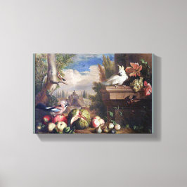 Impressão Em Tela Jakob Bogdany Birds e Fruta em uma paisagem com