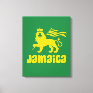 Impressão Em Tela Jamaica Rasta Leão  