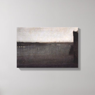 Impressão Em Tela James Abbott McNeill Whistler - Nocturne na Cinza