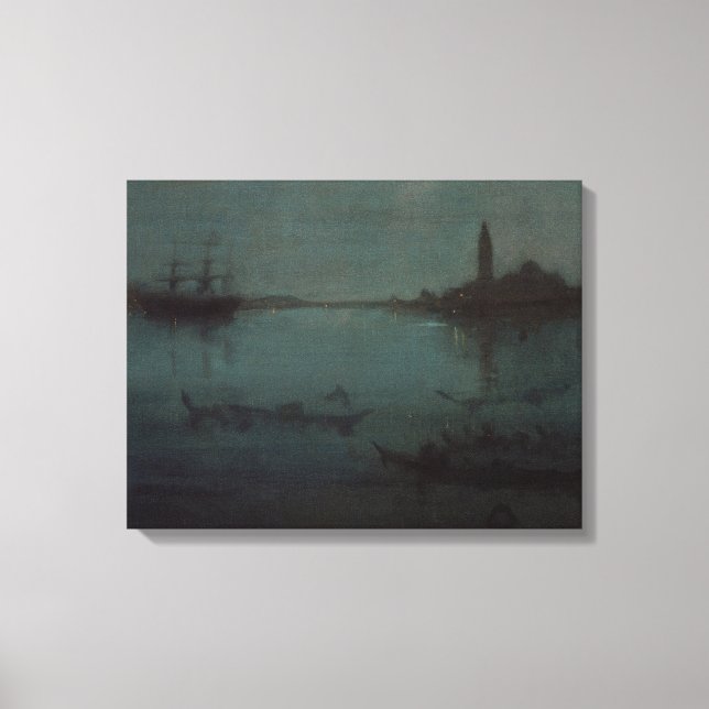 Impressão Em Tela James Whistler - Noturne: A Lagoa, Veneza (Frente)