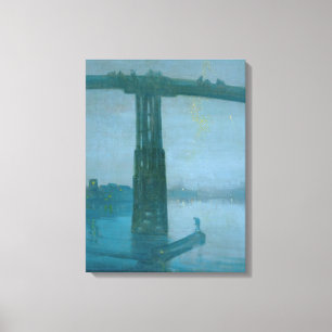 Impressão Em Tela James Whistler - Noturno, Antiga Ponte de Batterse