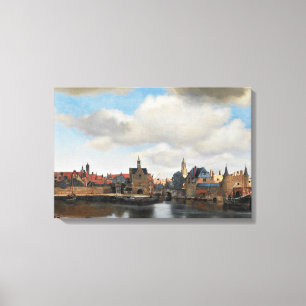 Impressão Em Tela Jan Vermeer - Vista no Delft