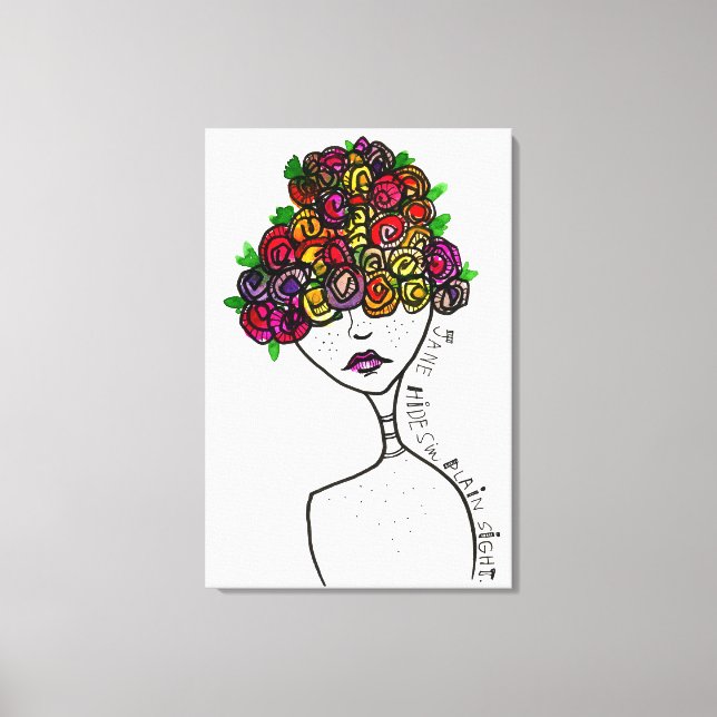 Impressão Em Tela Jane se esconde na visão simples (Frente)