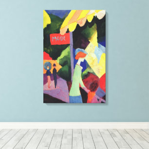 Impressão Em Tela Janela de Moda de August Macke, Vintage Fauvism