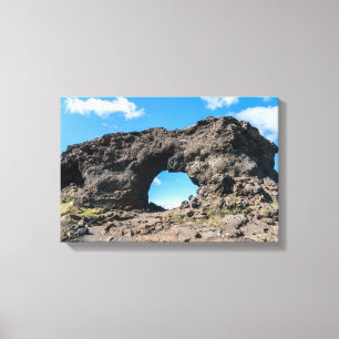 Impressão Em Tela Janela lava em Dimmuborgir, zona de Myvatn - Islâ
