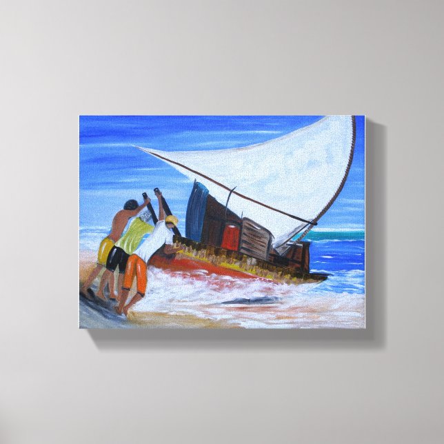 Impressão Em Tela Jangadeiros (Frente)