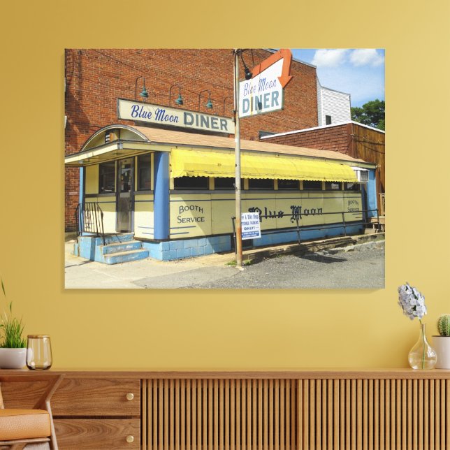 Impressão Em Tela janto da lua azul (Insitu(Sala de estar))