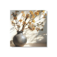 Japandi Zen Floral Fusion Cerâmica Vase
