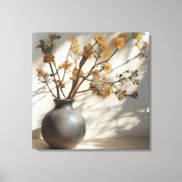 Impressão Em Tela Japandi Zen Floral Fusion Cerâmica Vase