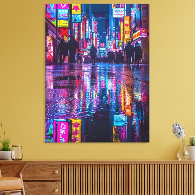 Impressão Em Tela japão à noite (Insitu(Sala de estar))
