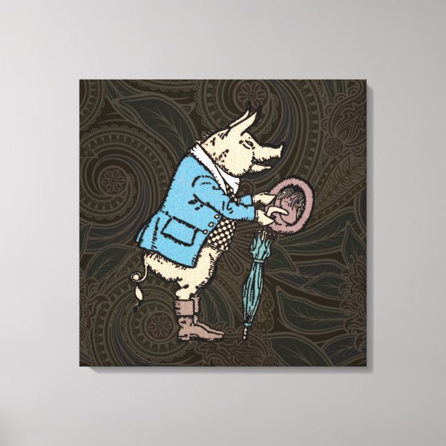 Impressão Em Tela Jaqueta de porcos Porquinhos Óptica Formal (Frente)