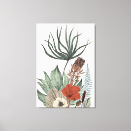 Impressão Em Tela Jardim Botânico Vintage - Flores Selvagens E Prote