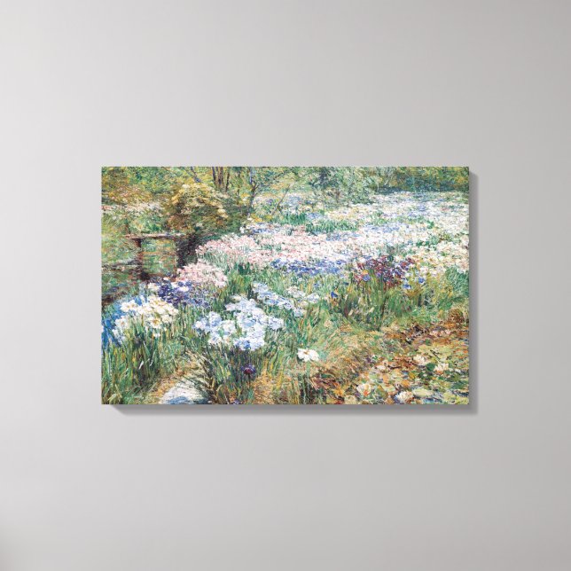 Impressão Em Tela Jardim d'água Infância Hassam Fine Art (Frente)