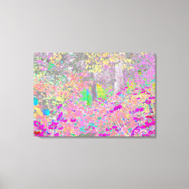 Impressão Em Tela Jardim de Aquarelas Sunrise com Flores Roxas