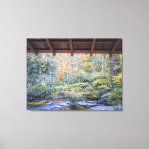 Impressão Em Tela Jardim de Exibição Japonês no outono