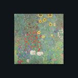 Impressão Em Tela Jardim de fazenda com girassóis - Gustav Klimt<br><div class="desc">Jardim de fazenda com girassóis por Gustav Klimt.</div>