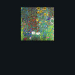 Impressão Em Tela Jardim de fazenda com girassóis | Gustav Klimt |<br><div class="desc">Jardim de fazendas com Sunflower é uma pintura de 1907 de Gustav Klimt.</div>
