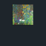 Impressão Em Tela Jardim de fazenda com girassóis | Gustav Klimt |<br><div class="desc">Jardim de fazendas com Sunflower é uma pintura de 1907 de Gustav Klimt.</div>