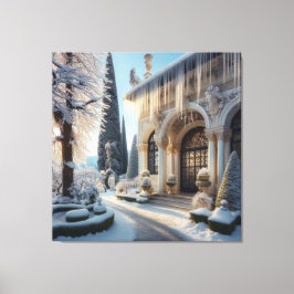 Impressão Em Tela Jardim de gelo elegante do inverno de Férias