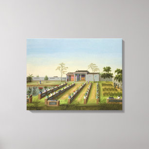Impressão Em Tela Jardim do berçário, c.1820-40 (w/c no papel)