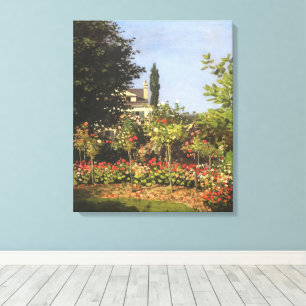 Impressão Em Tela Jardim Flor em Sainte Adresse por Claude Monet
