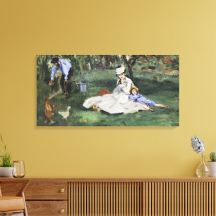 Impressão Em Tela Jardim Francês Antigo Família Monet Manet Impressã