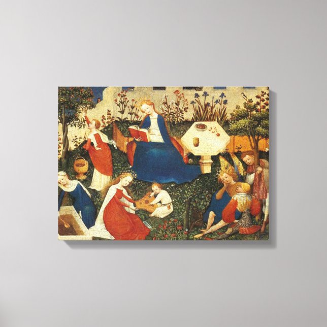 Impressão Em Tela Jardim Medieval de Éden (Frente)