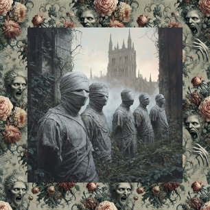 Impressão Em Tela Jardim Memento Mori — Gótico 