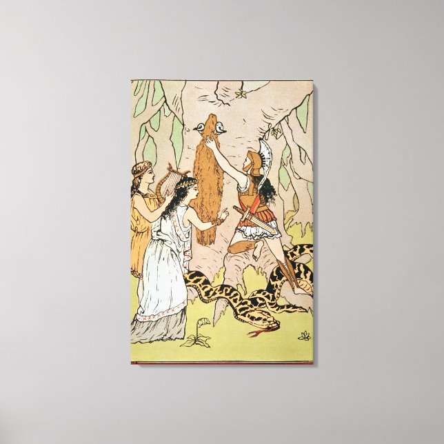 Impressão Em Tela Jason apreendendo o velo Ouro (Frente)