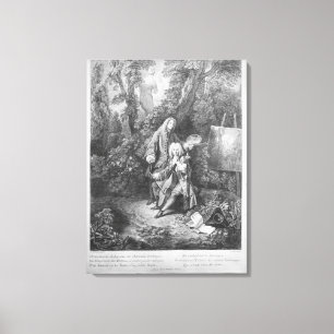 Impressão Em Tela Jean Antoine Watteau e Monsieur do amigo