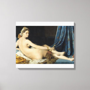 Impressão Em Tela Jean-Auguste-Dominique Ingres - La Grande Odalisqu